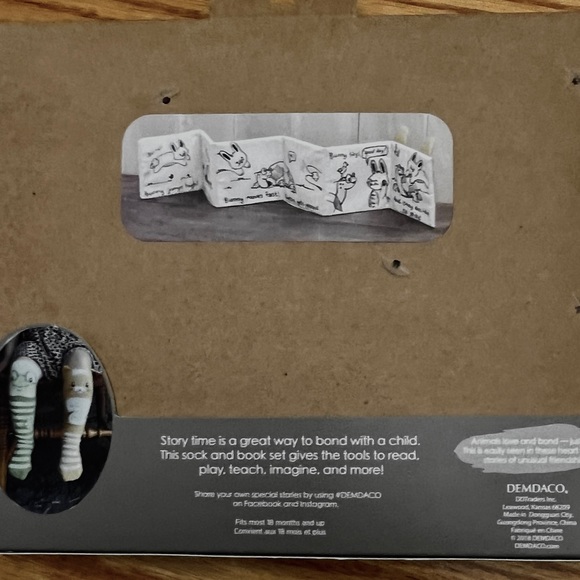 NEW Demdaco Story Time Plush Book and Sock Set Baby Toddler Children Play Read - Picture 4 of 4